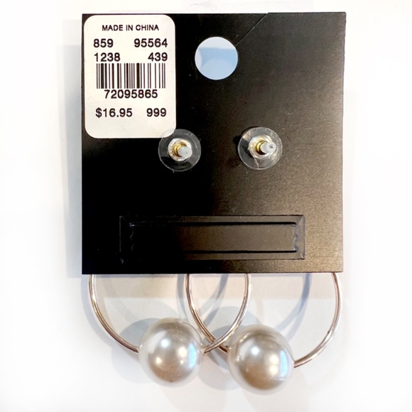 Circle Drop Earring with Beads, 2.5" - Picture 2 of 7